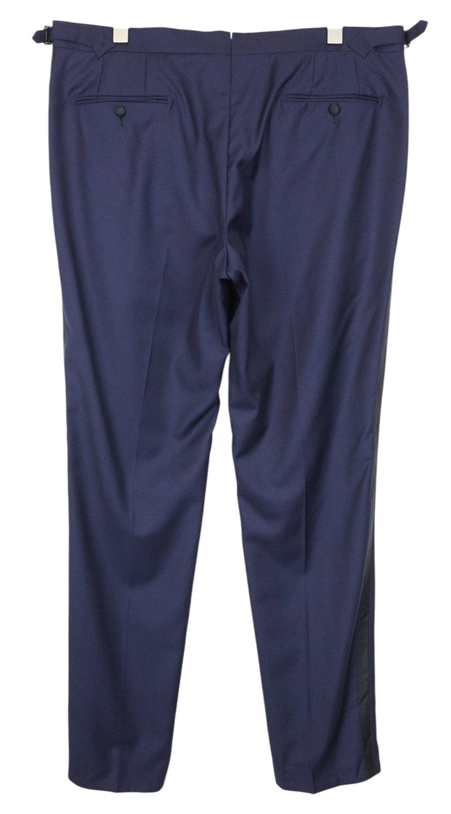 SUITSUPPLY Brescia Tux Men Trousers UK46R Blue Slim Melange Wool Flat-Front