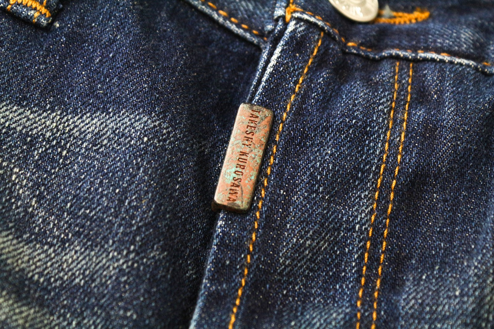 TAKESHY KUROSAWA TK08 Bart Patt Men Jeans W32 Blue Distress Skinny Non-Stretch