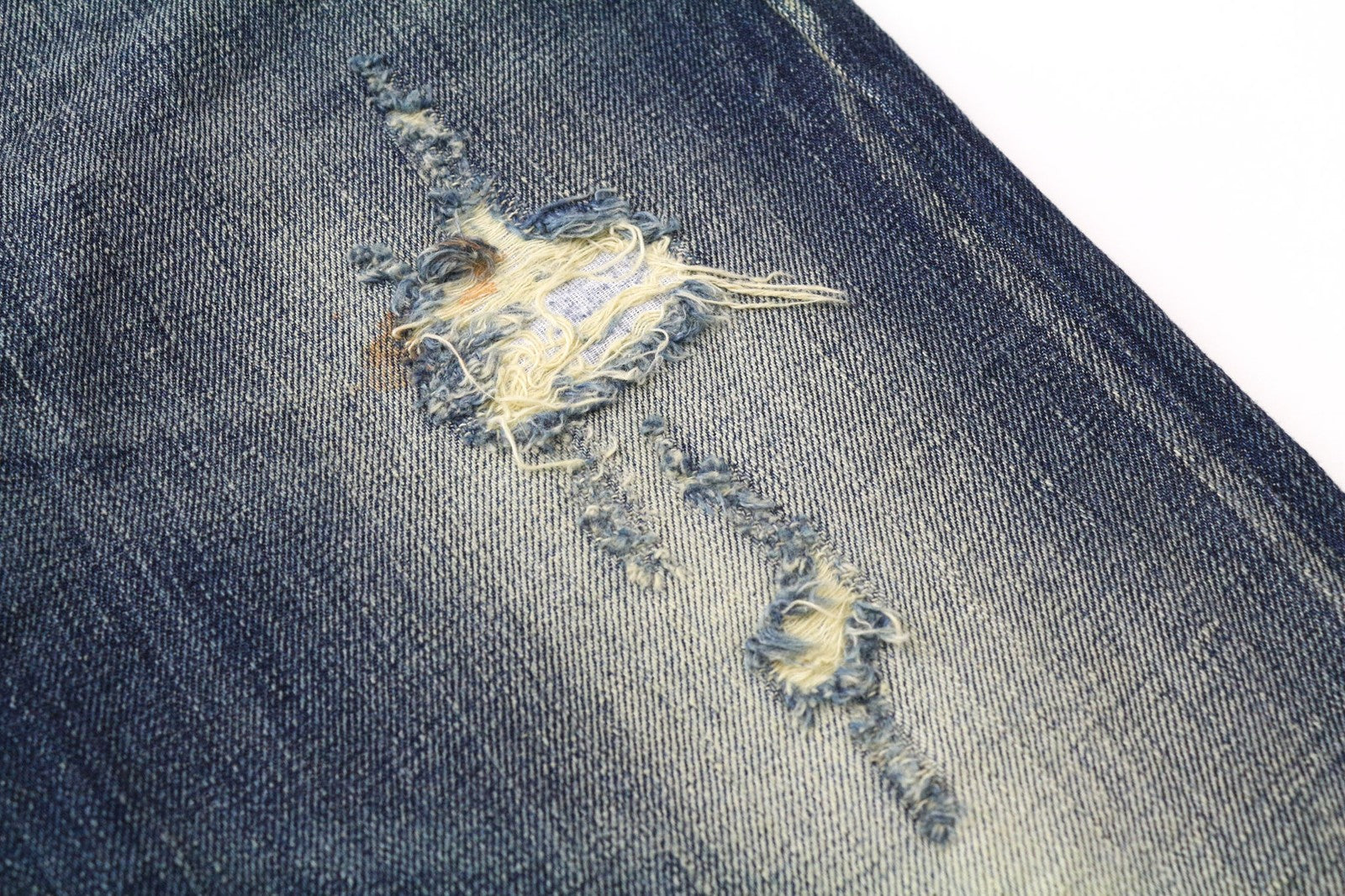 TAKESHY KUROSAWA TK08 Bart Patt Men Jeans W32 Blue Distress Skinny Non-Stretch