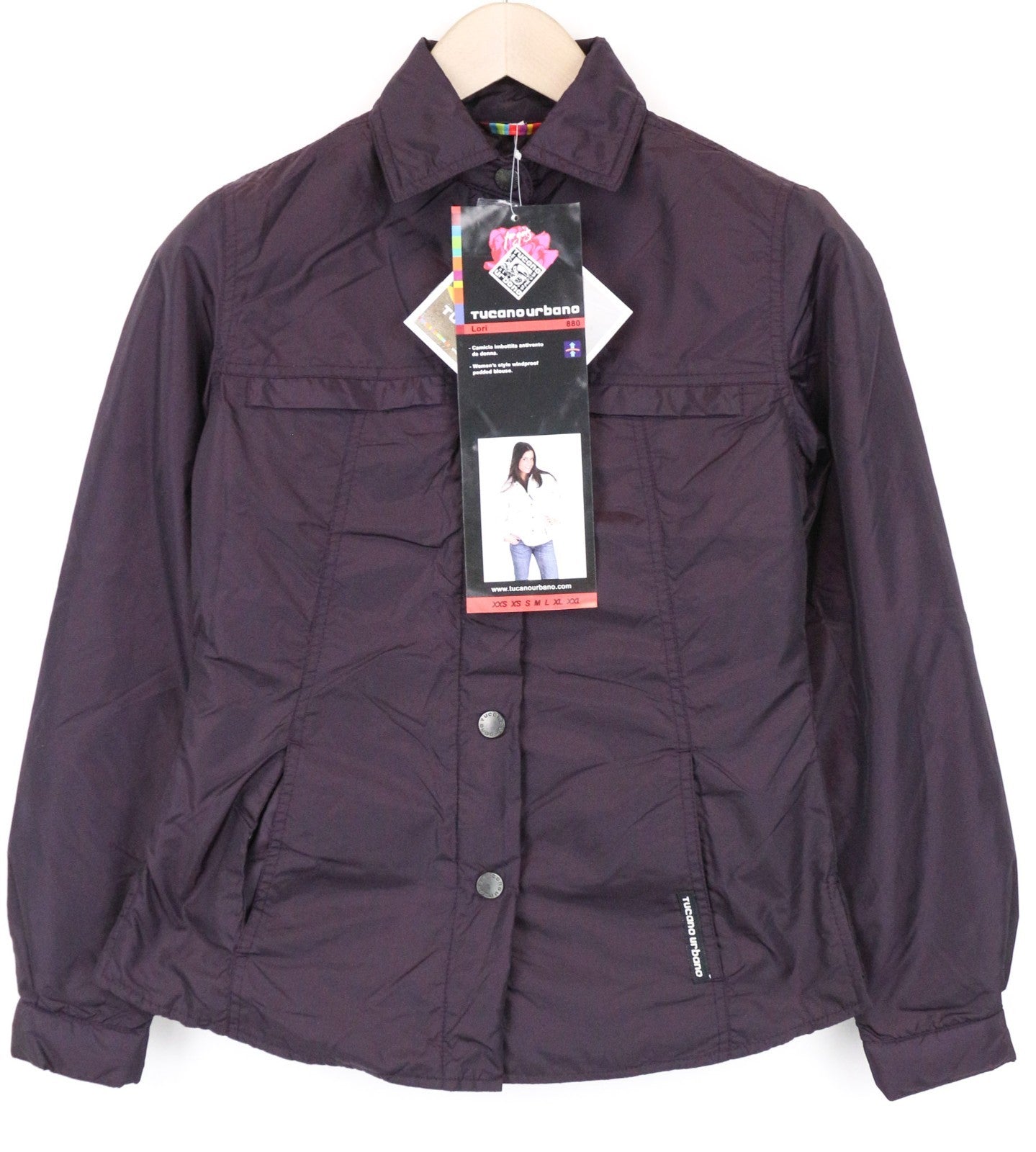 TUCANO URBANO Lori Women Jacket XS Blackberry Scooter Windpoof Breathable