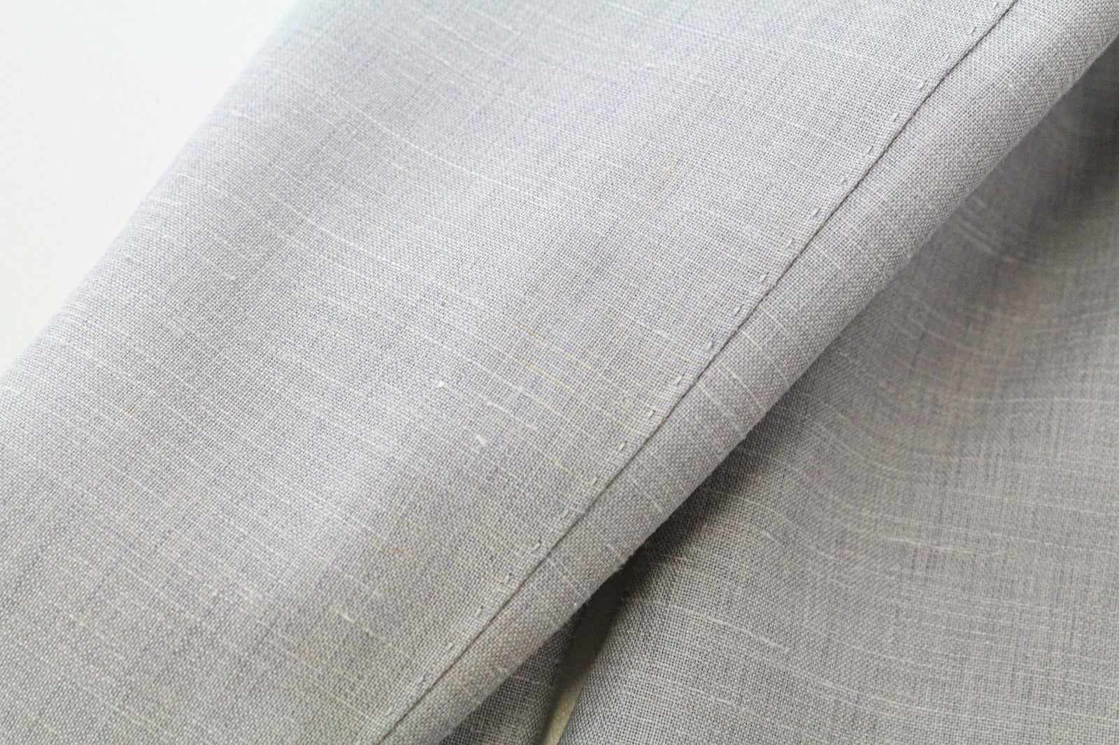 SUITSUPPLY Havana Jetted Men Suit UK46R Grey Slim 2Piece Wool Silk Linen