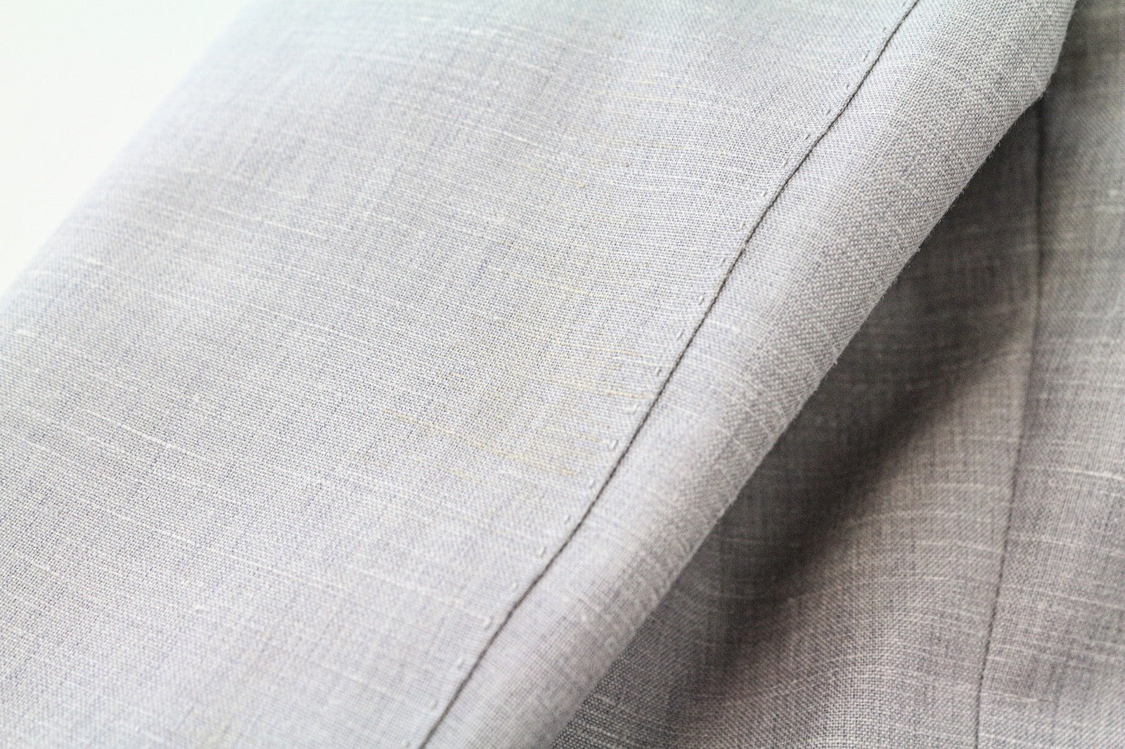 SUITSUPPLY Havana Jetted Men Suit UK46R Grey Slim 2Piece Wool Silk Linen