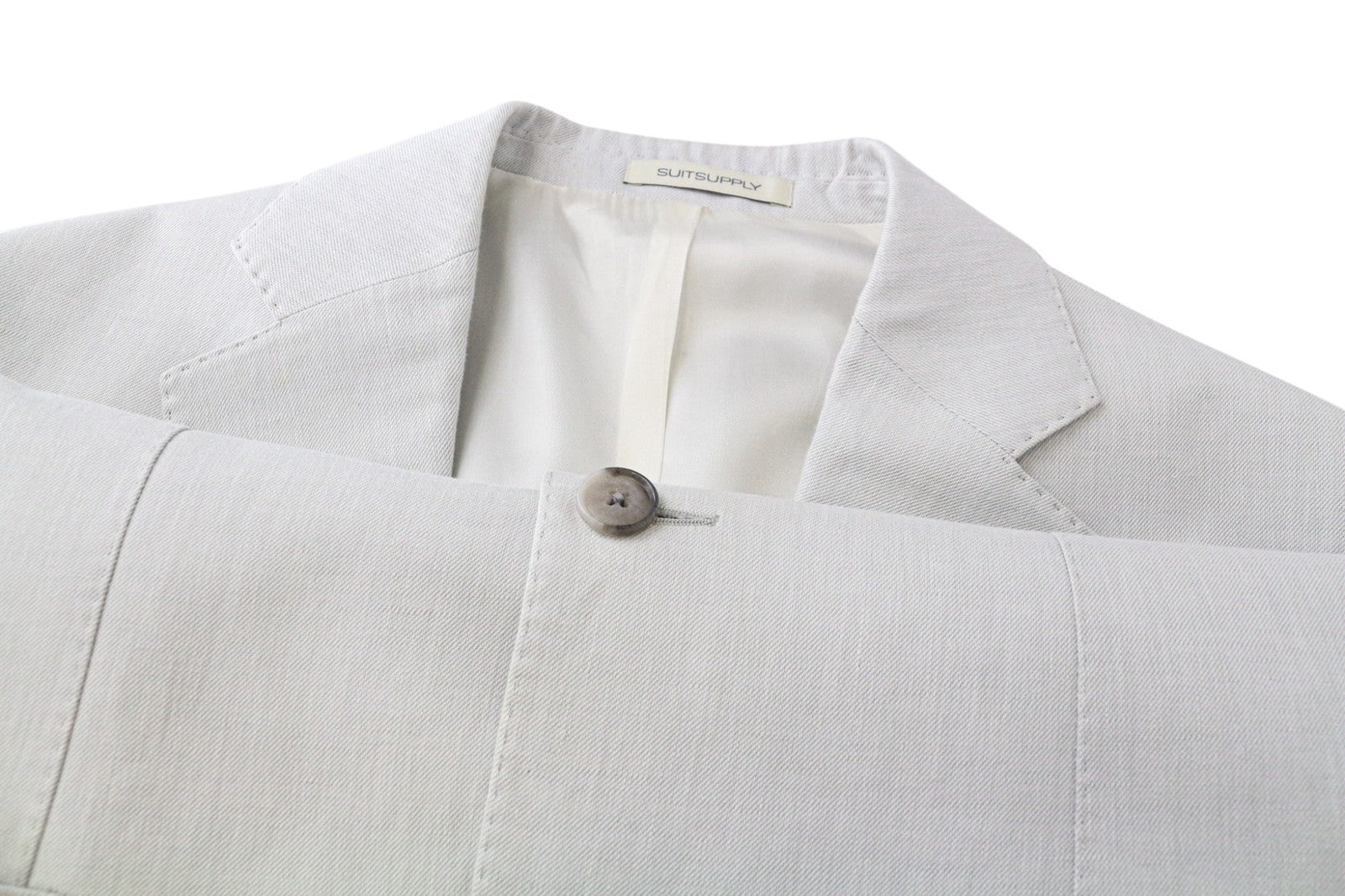 SUITSUPPLY Havana Patch Men Suit UK38R Slim 2-Piece Linen Cotton Half-Lined