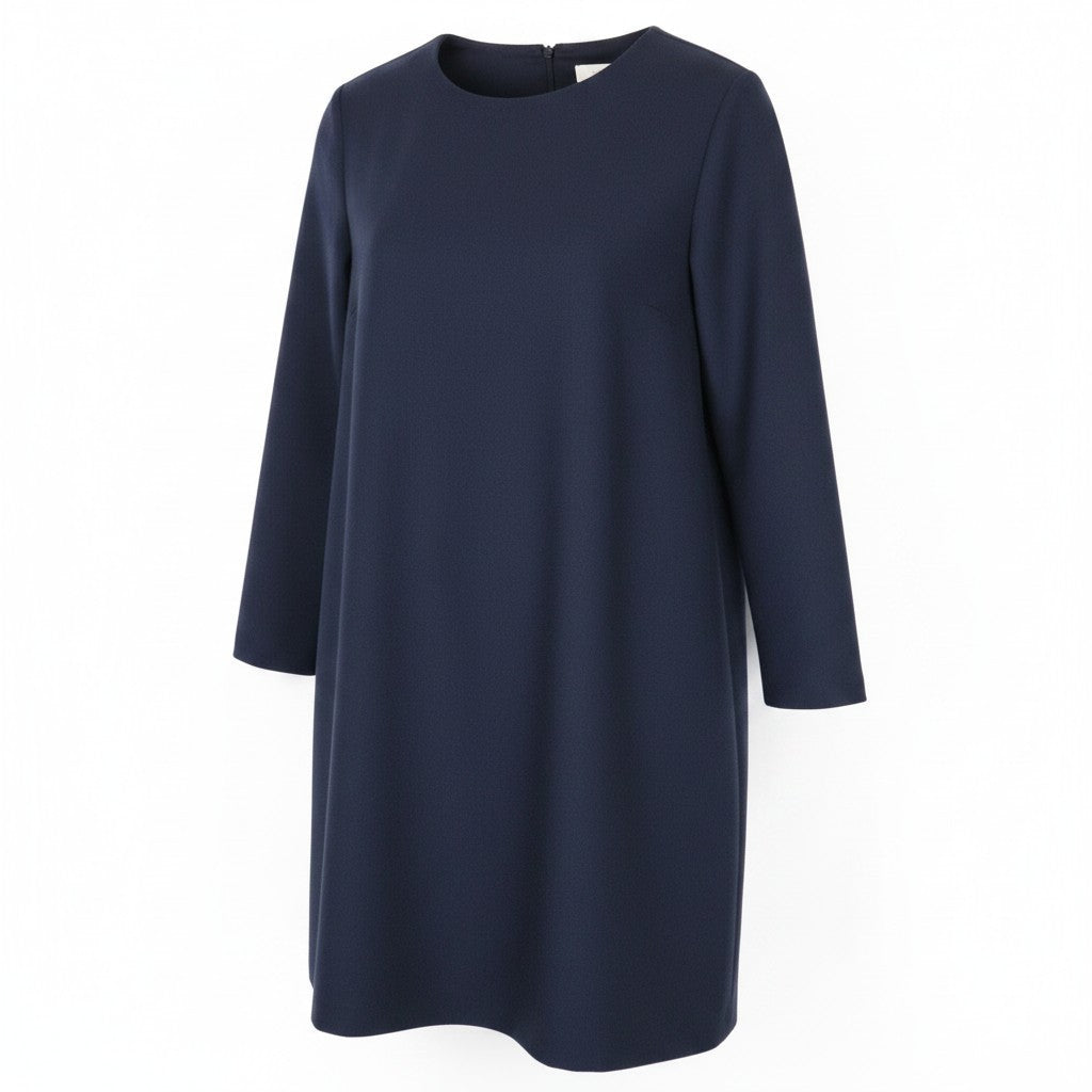 SUISTUDIO Camden Women Dress UK14R L Navy Formal Slim Wool Tunic Mini