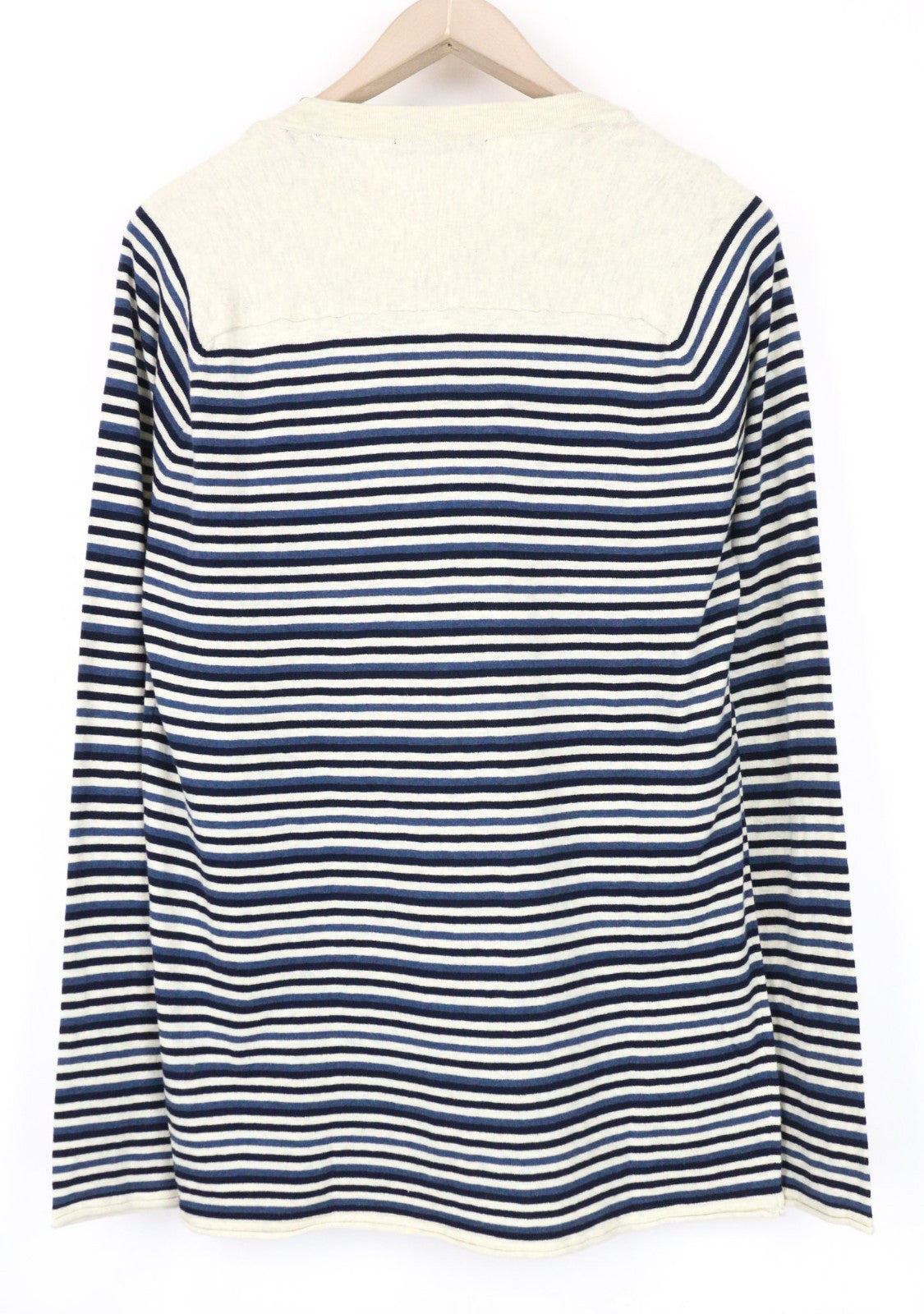 SCOTCH & SODA Men Sweatshirt M Blue Cotton Cashmere Striped Pullover