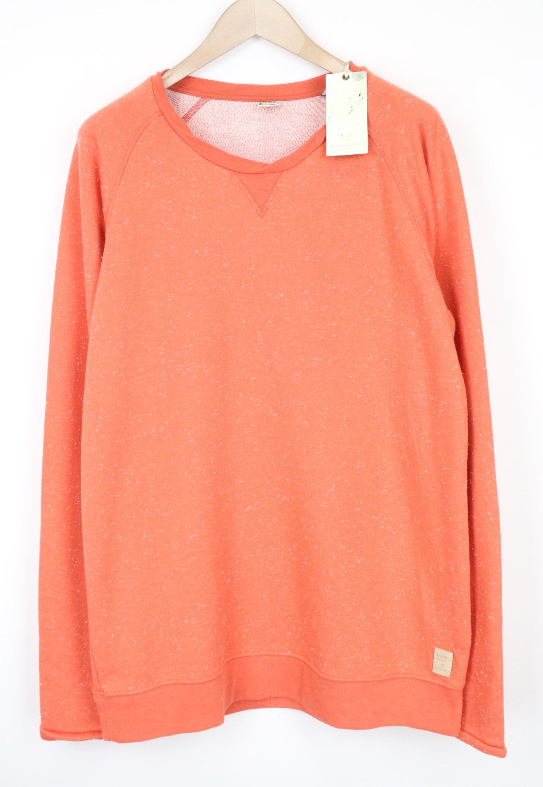 SCOTCH & SODA Ams Couture Men Sweatshirt 2XL Orange Cotton Blend Long Sleeved