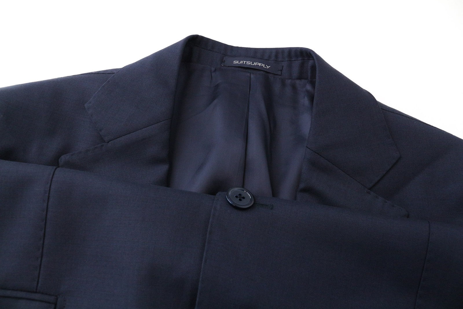SUITSUPPLY La Spalla Men Blazer UK42S Navy Blue Pure Wool Classic Lined