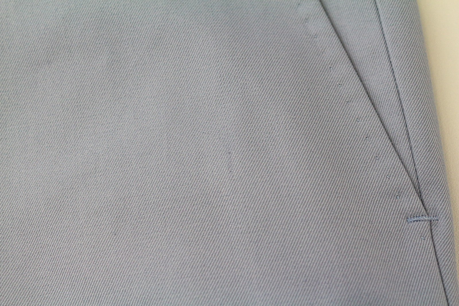SUITSUPPLY Brescia Men Trousers UK38R Blue Pure Cotton Pleated Front Formal