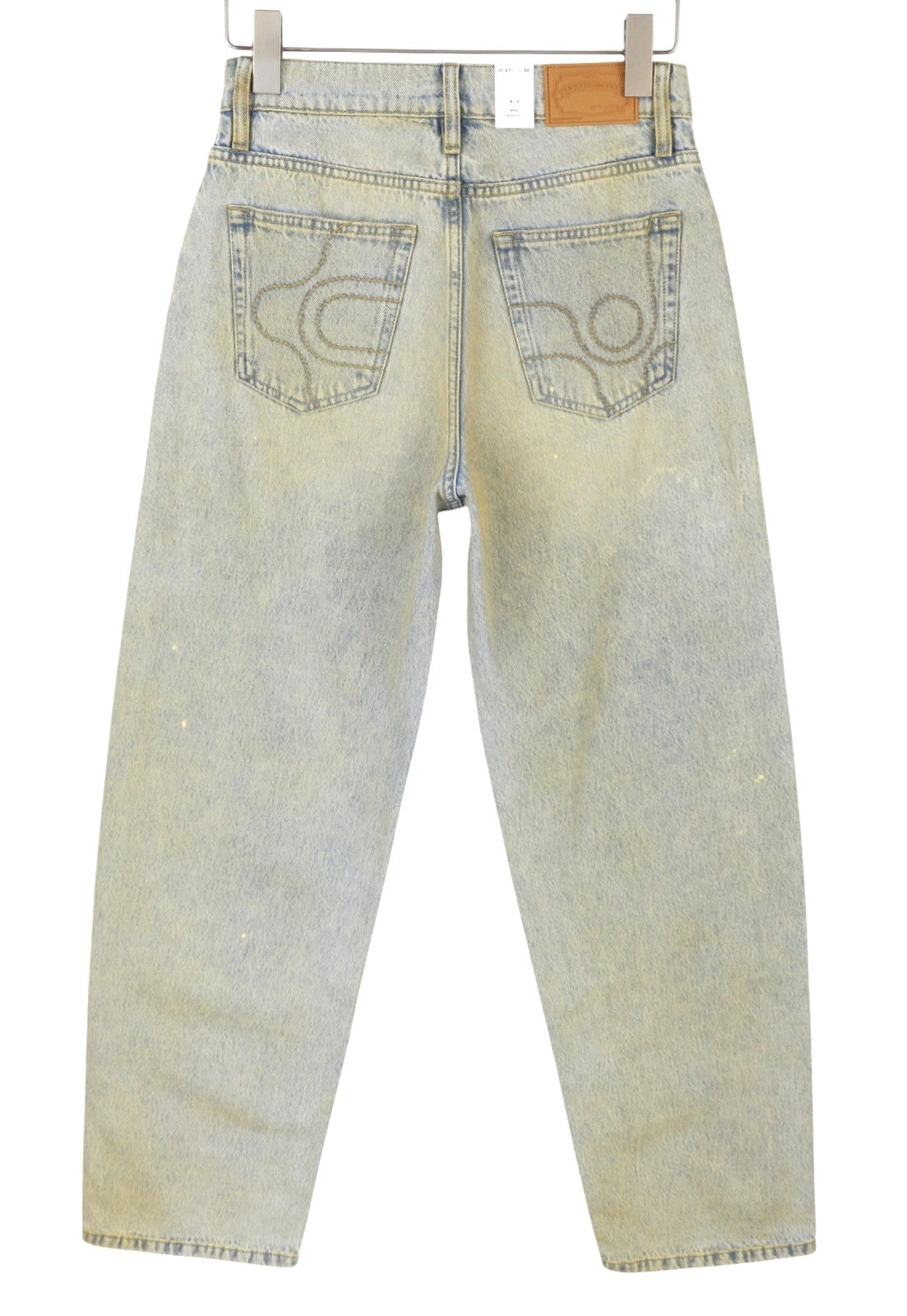 EYTYS Benz Bronze Baggy Fit Women's Jeans W27/L32 Blue Faded Aged Paint RRP370