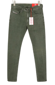 DIESEL 1979 Sleenker 0ENAK Men's Jeans W29/L32 Green Whiskers Low Waist Skinny
