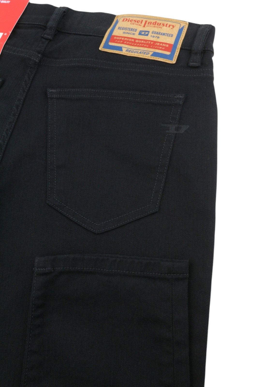 DIESEL 2019 D-Strukt 069YP Men's Jeans W29/L34 Black Mid Waist Slim Fit Zip Fly
