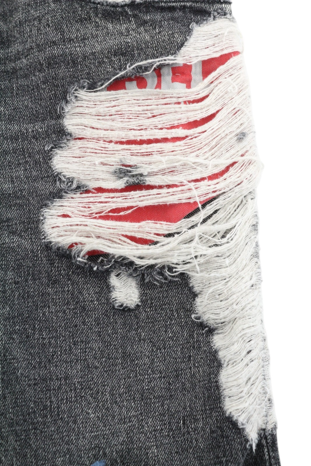 DIESEL 1995 D-Sark 007S1 Men's Jeans W29 Grey Faded Distress Slim Fit Straight