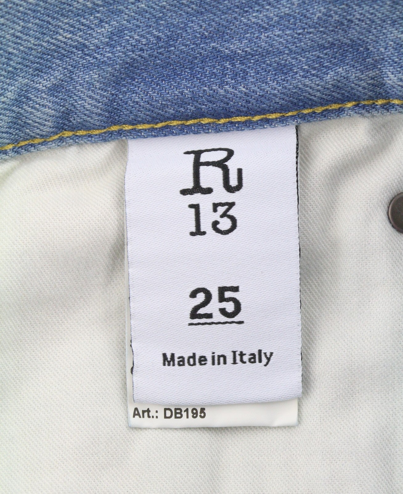 R13 Cross Over Women's Shorts 25 Bain Blue Asymmetric Button Fastening Denim