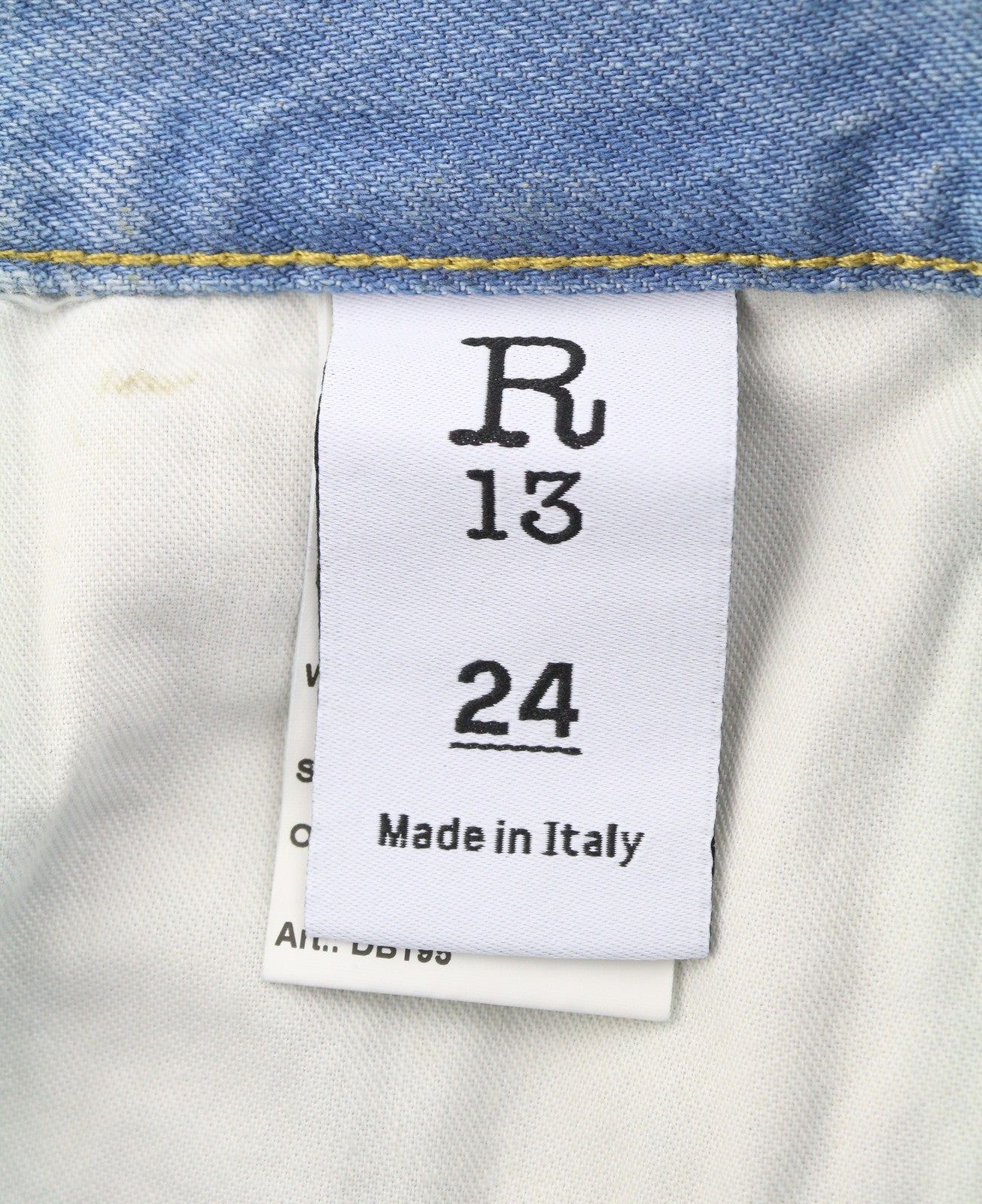 R13 Cross Over Women's Shorts 24 Bain Blue Asymmetric Button Fastening Denim