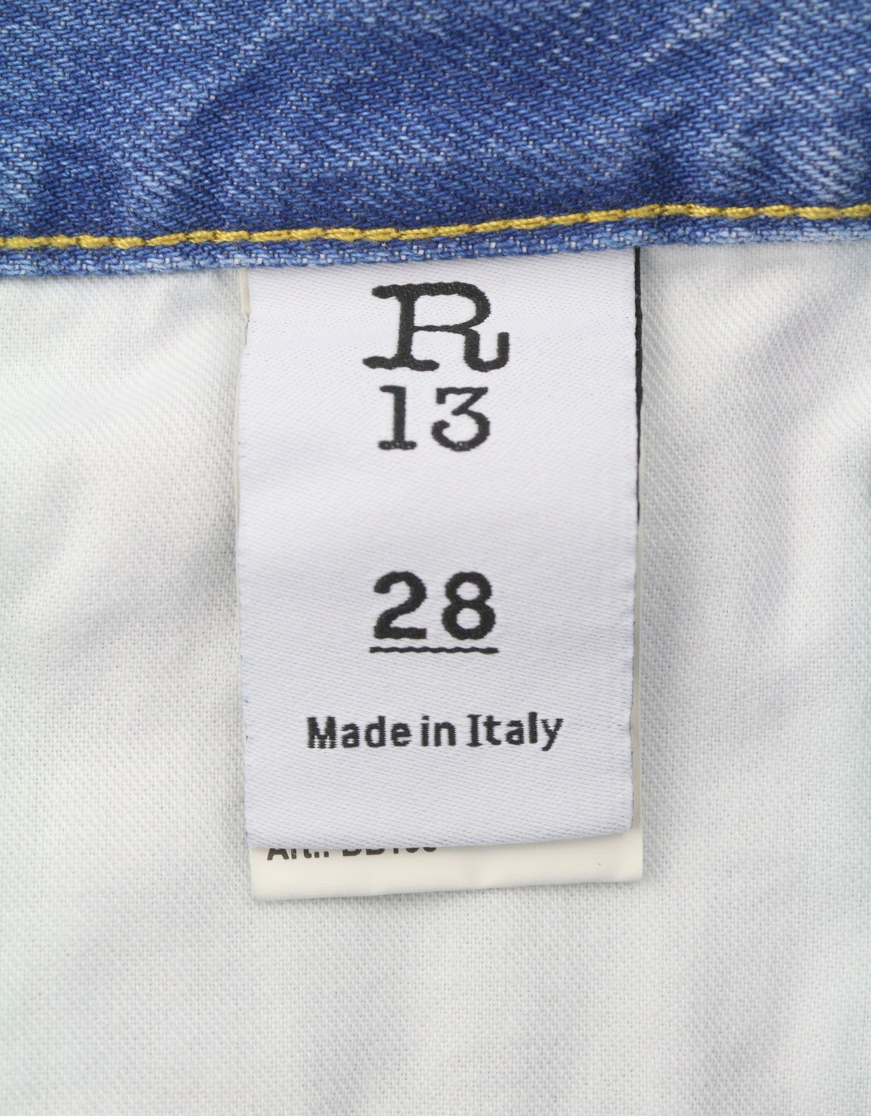 R13 Cross Over Women's Shorts 28 Bain Blue Asymmetric Button Fastening PS26