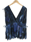 Blue Polyester Blouse