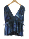 Blue Polyester Blouse