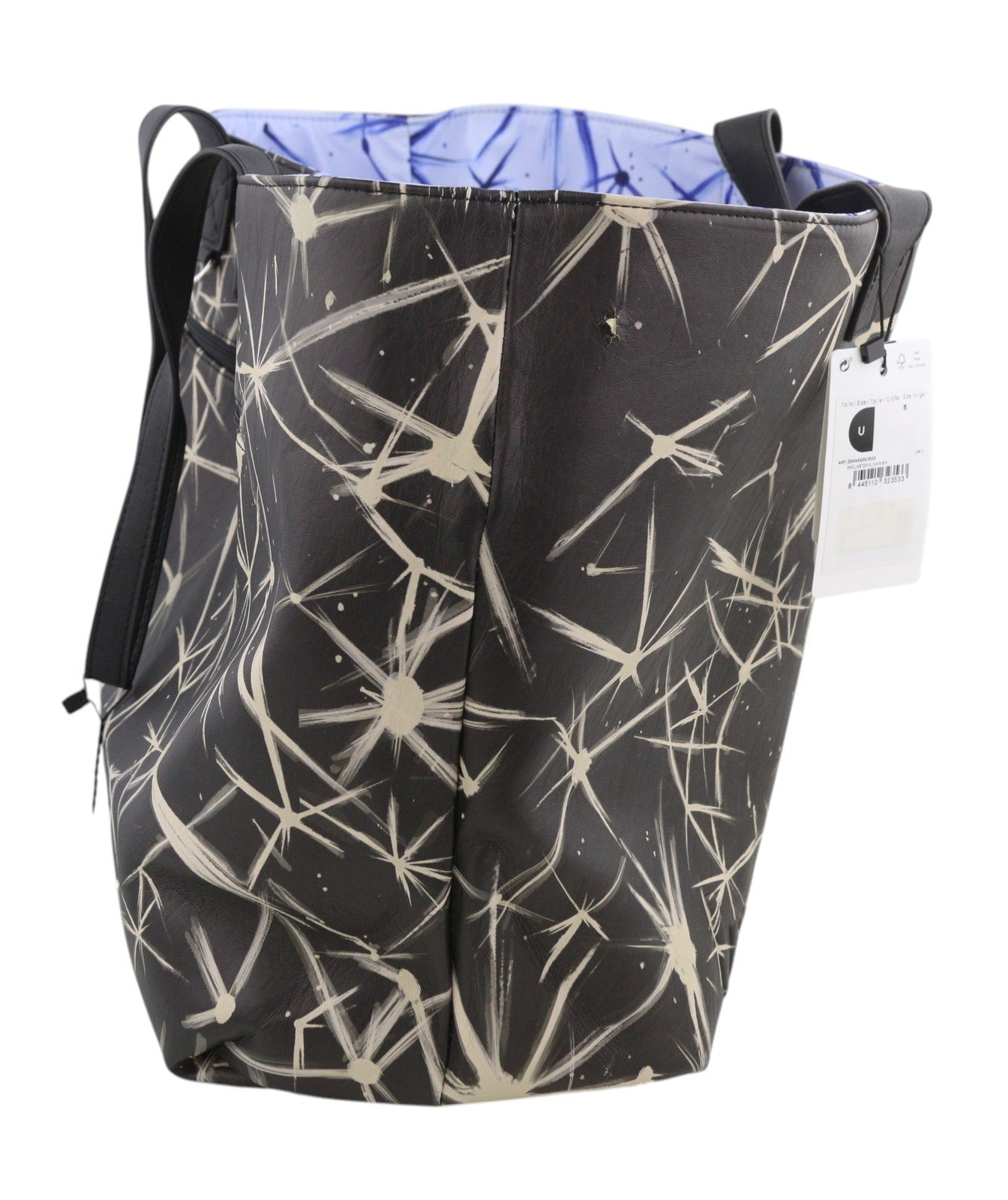 DESIGUAL Asterix Namibia Women's Bag OS Blue Black Pattern Reversible Tote