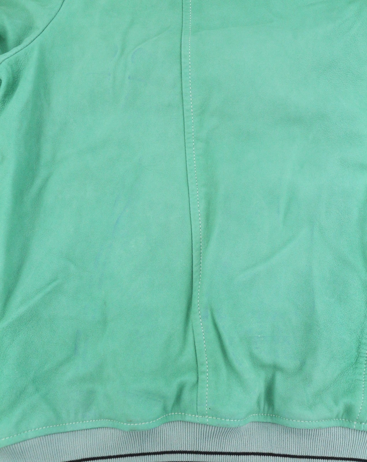 SCOTCH & SODA Men's Jacket M Green Suede Goat Leather Zip Lightweight Bomber