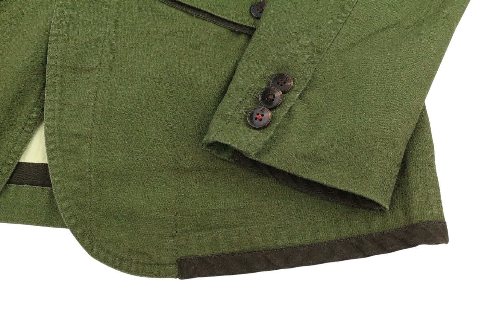 SCOTCH & SODA Men's Jacket M Green Embroidered Button-Up Lightweight