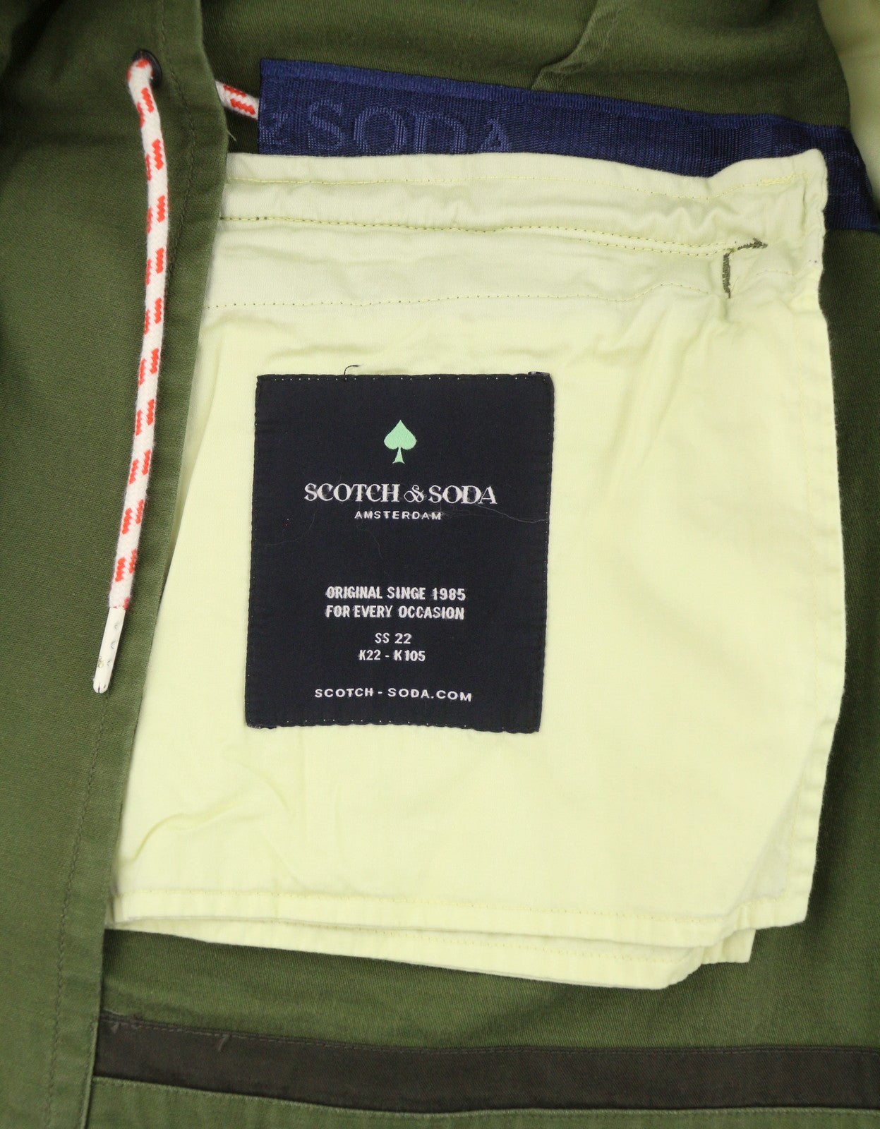 SCOTCH & SODA Men's Jacket M Green Embroidered Button-Up Lightweight