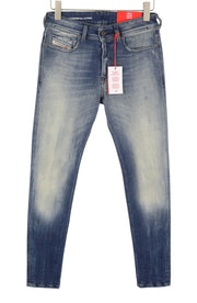 DIESEL 1979 Sleenker 09G87 Men's Jeans W30/L30 Blue Faded Low Waist Skinny Fit