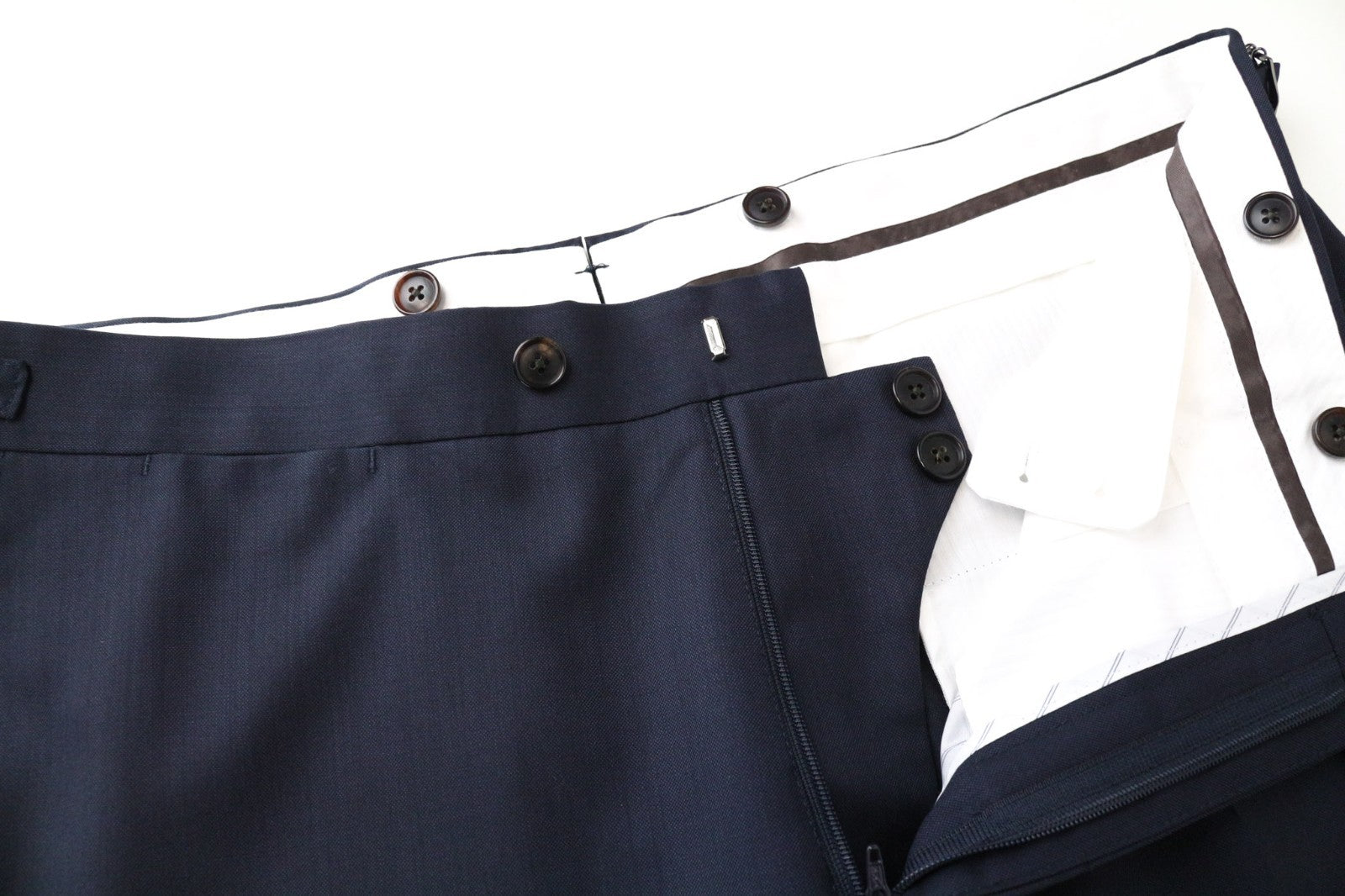 SUITSUPPLY Ferrara Men Suit UK40R Waistcoat Trousers Dark Blue Wool 2 Piece