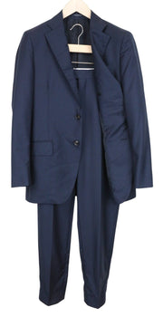 SUITSUPPLY Lazio Men Suit U36R Formal Slim Navy Blue Pure Wool 110's 2 Piece