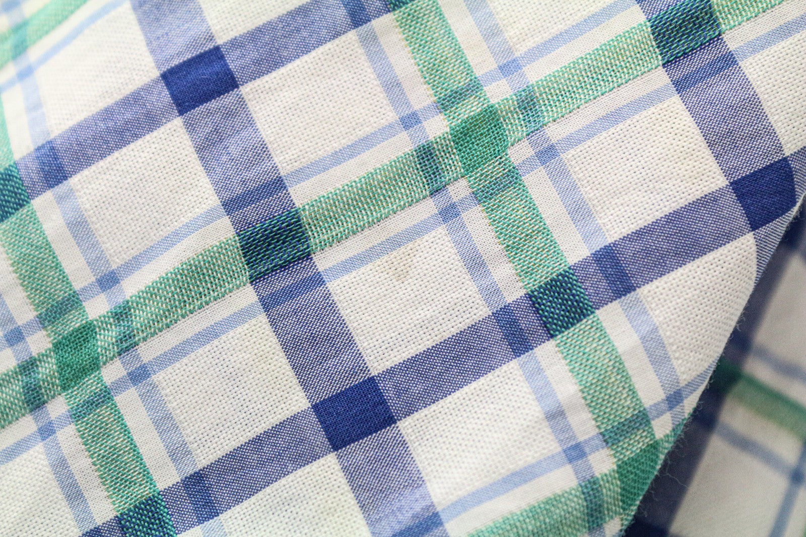 SCOTCH & SODA Ams Couture Men Shirt L Blue Green White Checked Pure Cotton