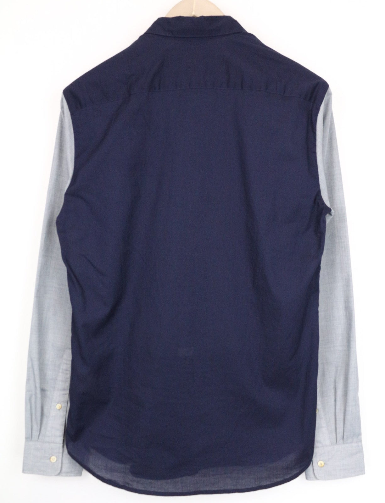 SCOTCH & SODA Ams Couture Men Shirt S Blue Grey Long Sleeved Pure Cotton