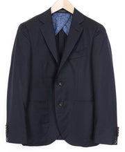 SUITSUPPLY La Spalla Men Blazer UK34R Navy Blue Pure Wool Notch Lapel Classic