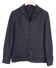 SUITSUPPLY Walter Men Blazer UK36R Blue Linen Lightweight Shacket Overjacket