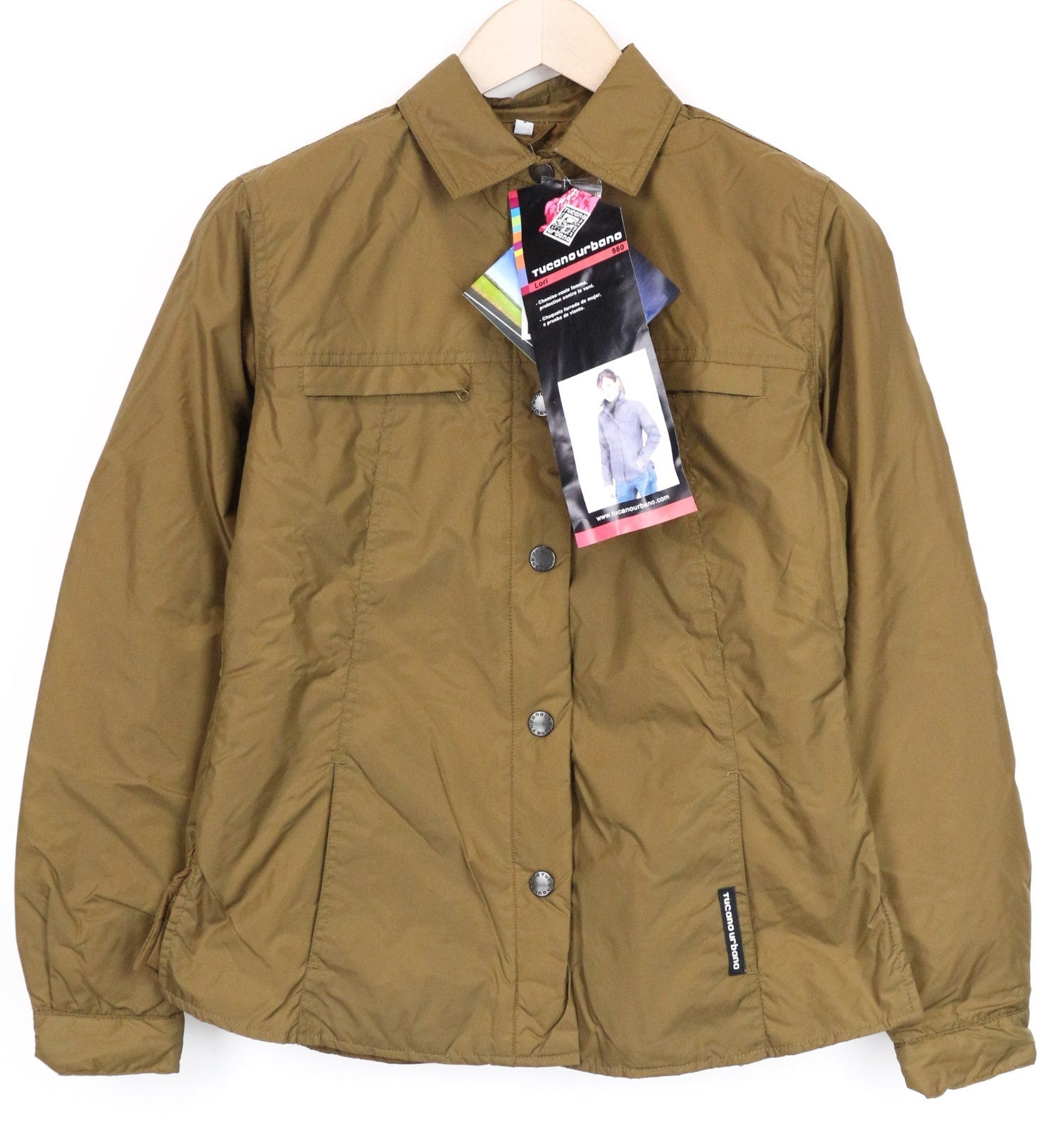 TUCANO URBANO Lori Women Jacket S Brown Windproof Thermal Padding Moto
