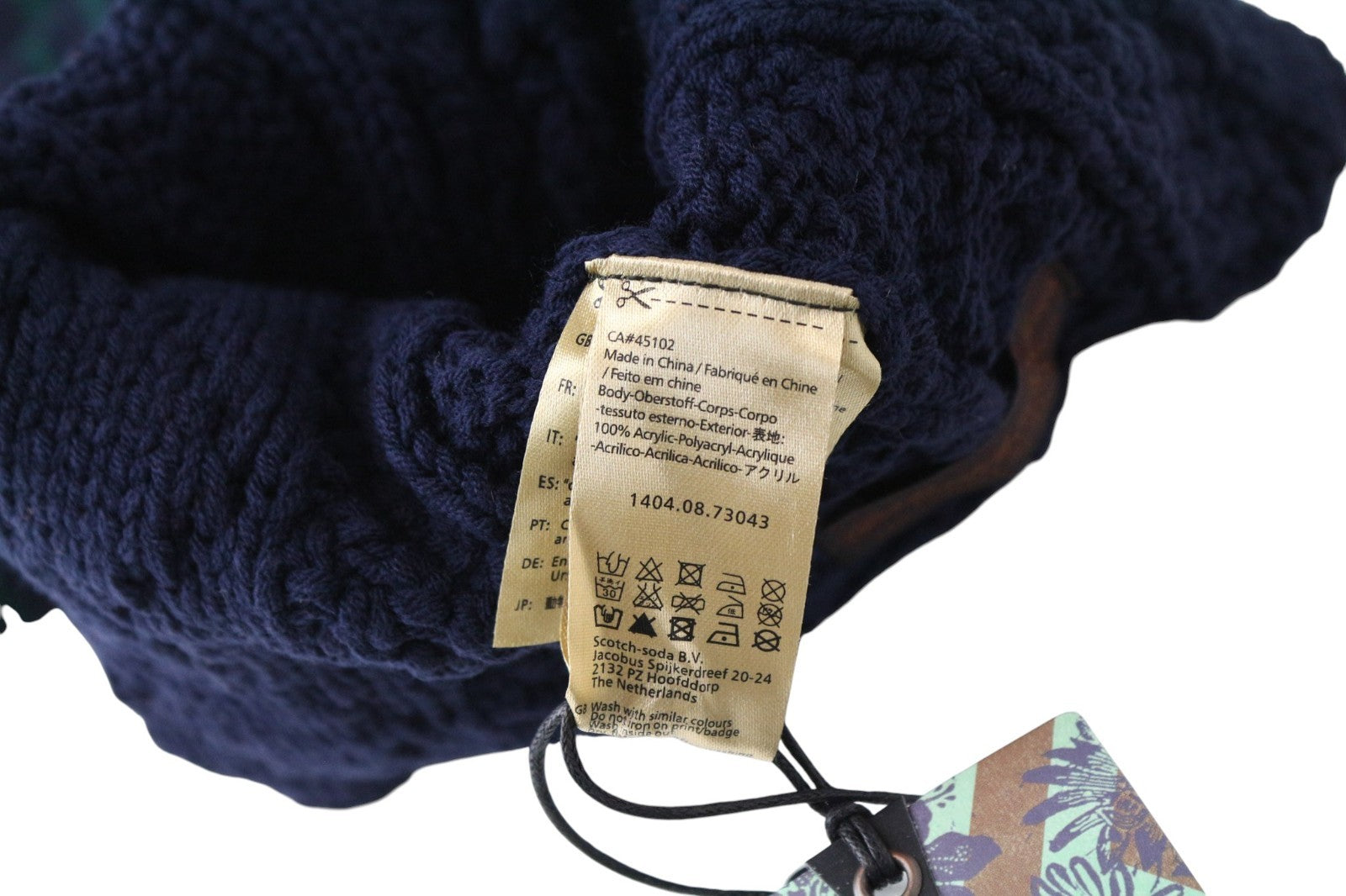SCOTCH & SODA Ams Couture Men Hat OS Blue Wool Cotton Knitted 2 Pack Beanie