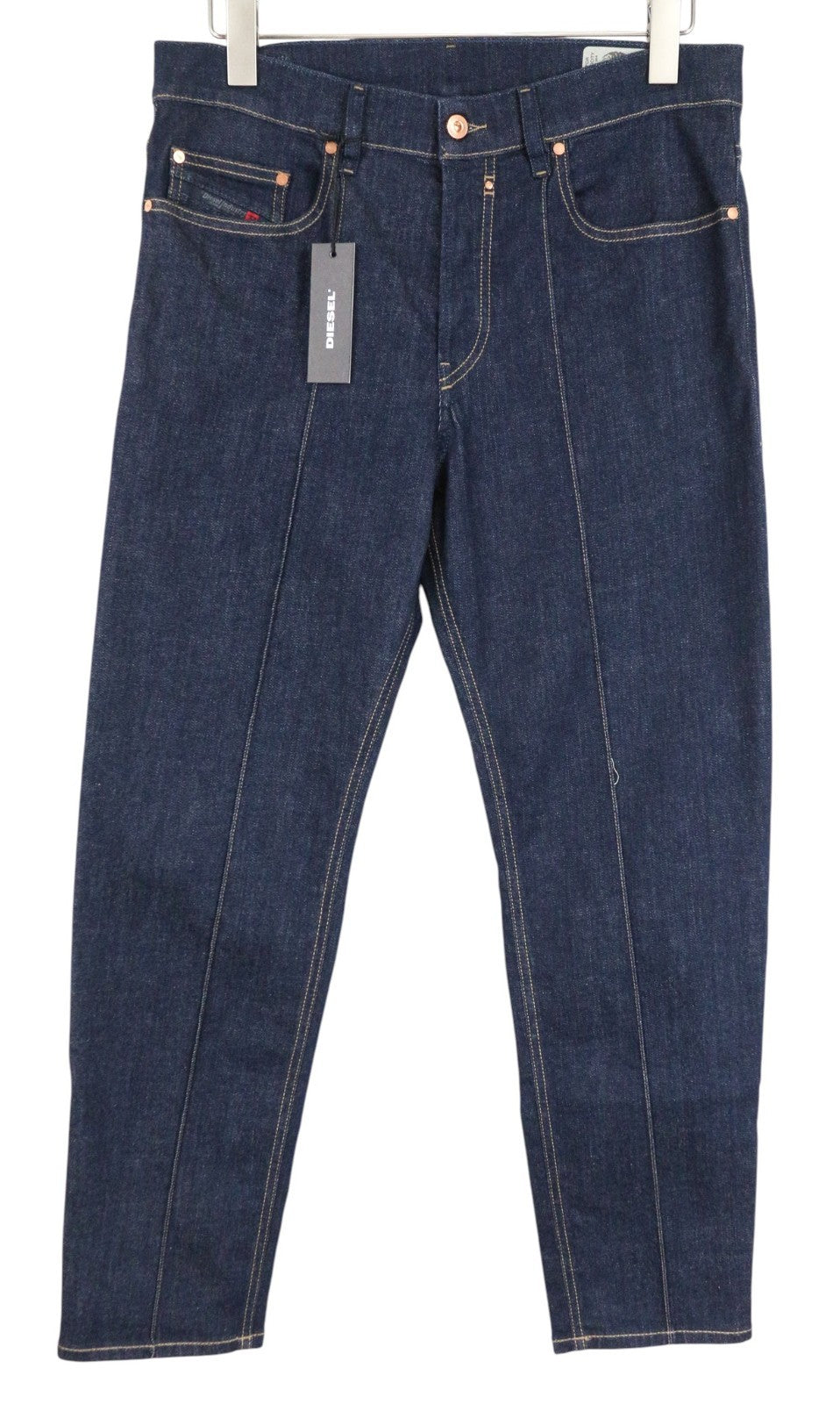 DIESEL Jifer-P 0688B Men Jeans W32/L32 Blue Regular Slim Taper Stretch Buttoned