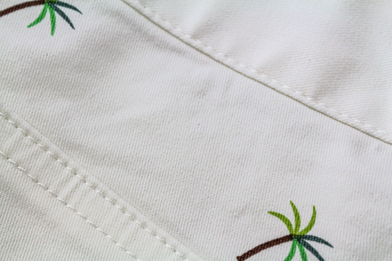 SCOTCH & SODA Dean Men Jeans W32/L32 Off-White Loose Taper Stretch Palm Trees