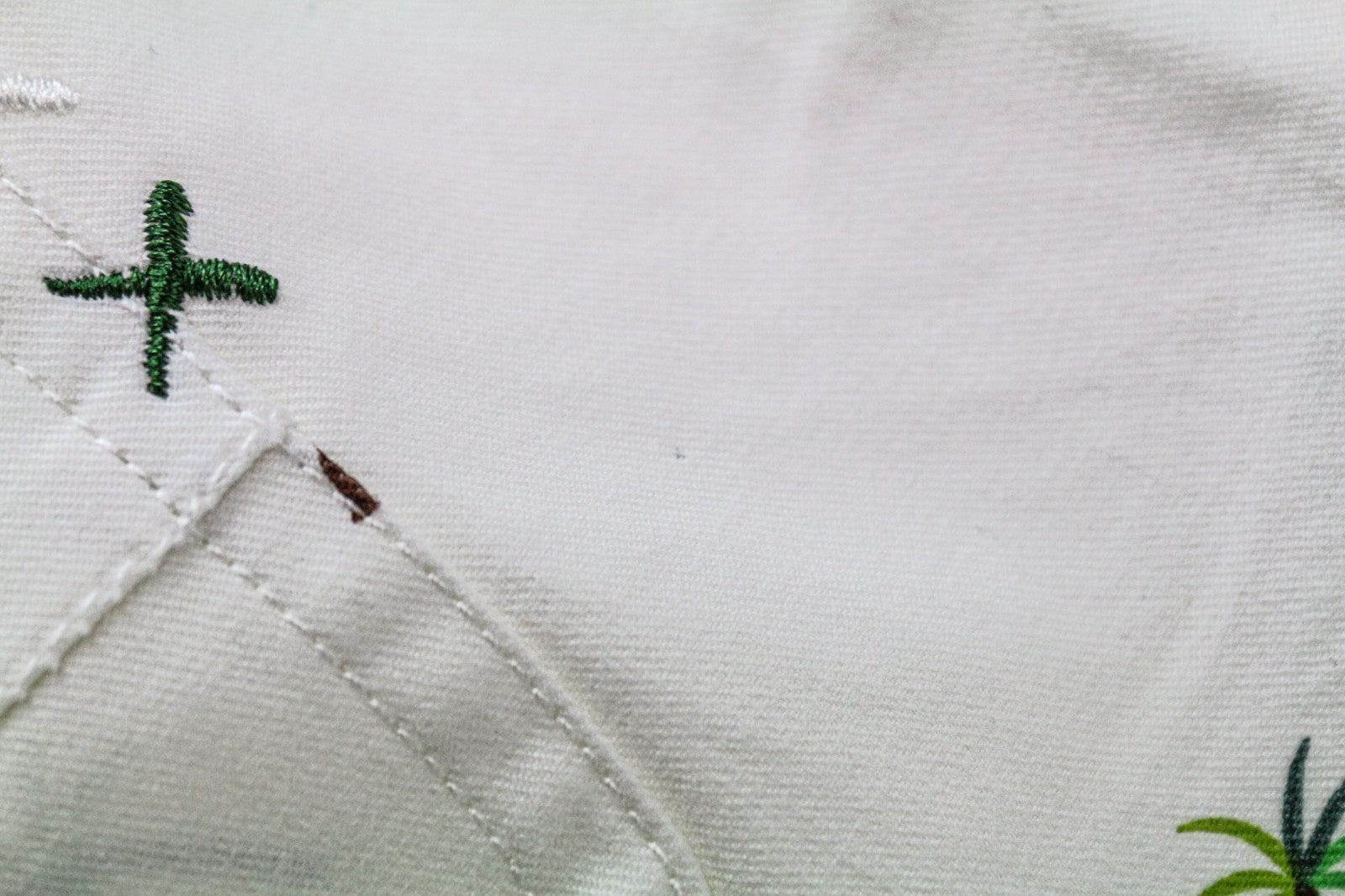 SCOTCH & SODA Dean Men Jeans W32/L32 Off-White Loose Taper Stretch Palm Trees