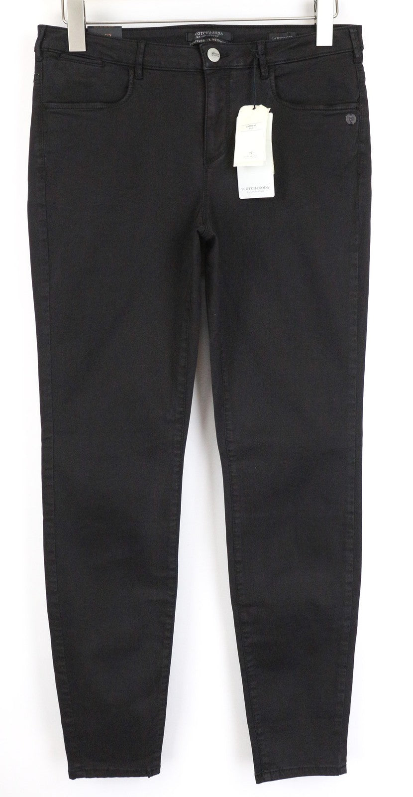 MAISON SCOTCH La Bohemiene Women Jeans W31/L32 Black Skinny Garment-Dyed
