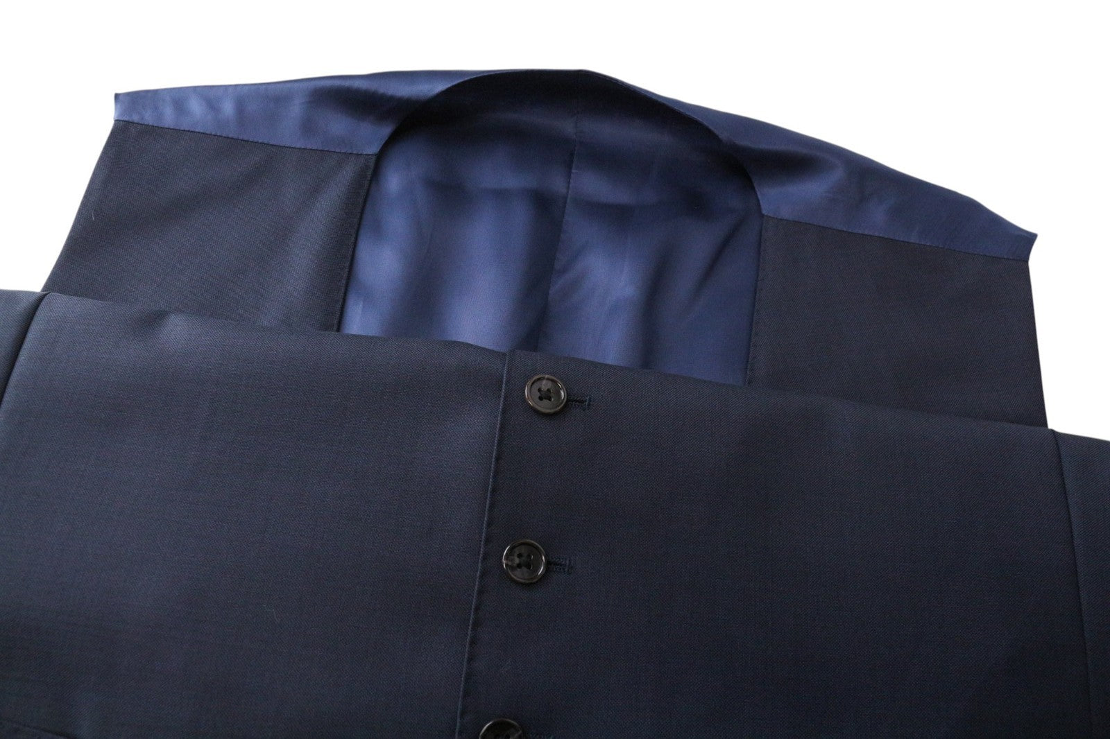 SUITSUPPLY Lazio Men Suit UK58S Navy Classic 2-Piece Slim Wool Melange Formal