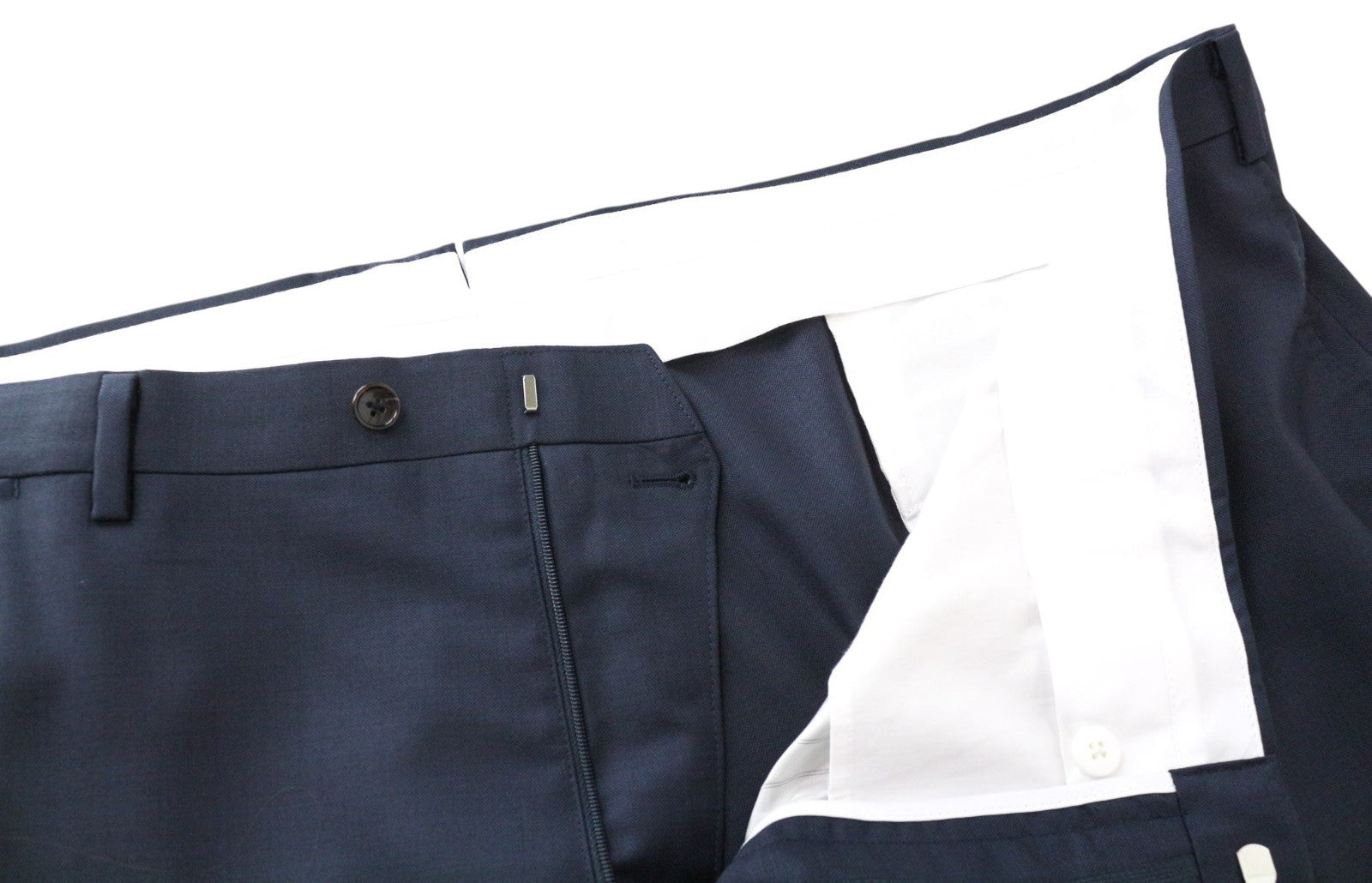 SUITSUPPLY Lazio Men Suit UK58S Navy Classic 2-Piece Slim Wool Melange Formal