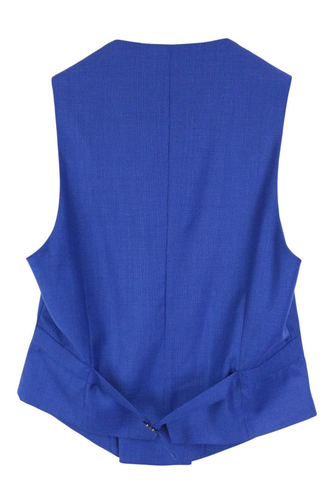 SUITSUPPLY Ferrara Men Waistcoat UK38R Blue Double-Breast Slim Wool Melange
