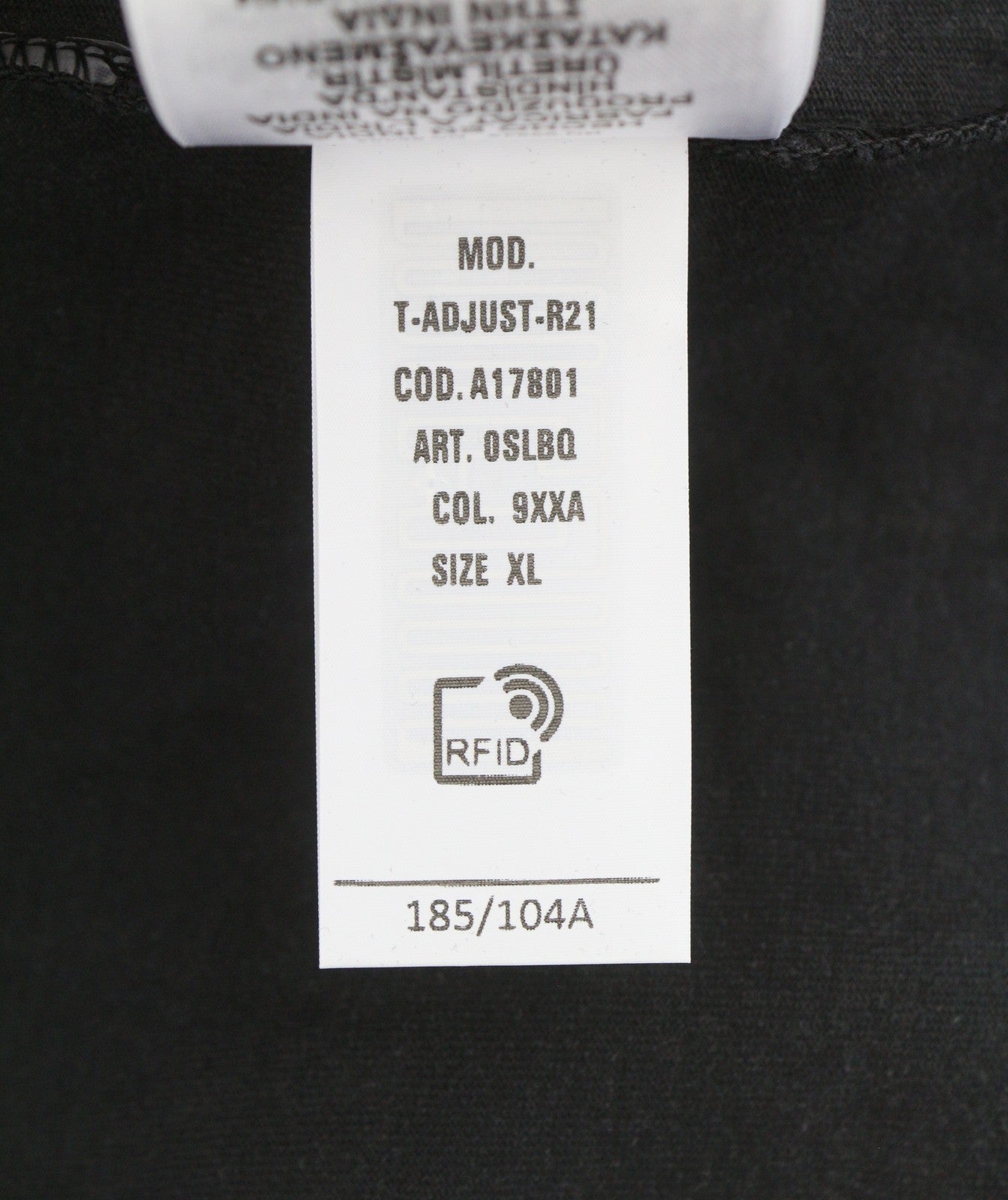 DIESEL T-Adjust-R21 Men T-Shirt XL Black Tie-Dyed Print Crew Neck Short Sleeve