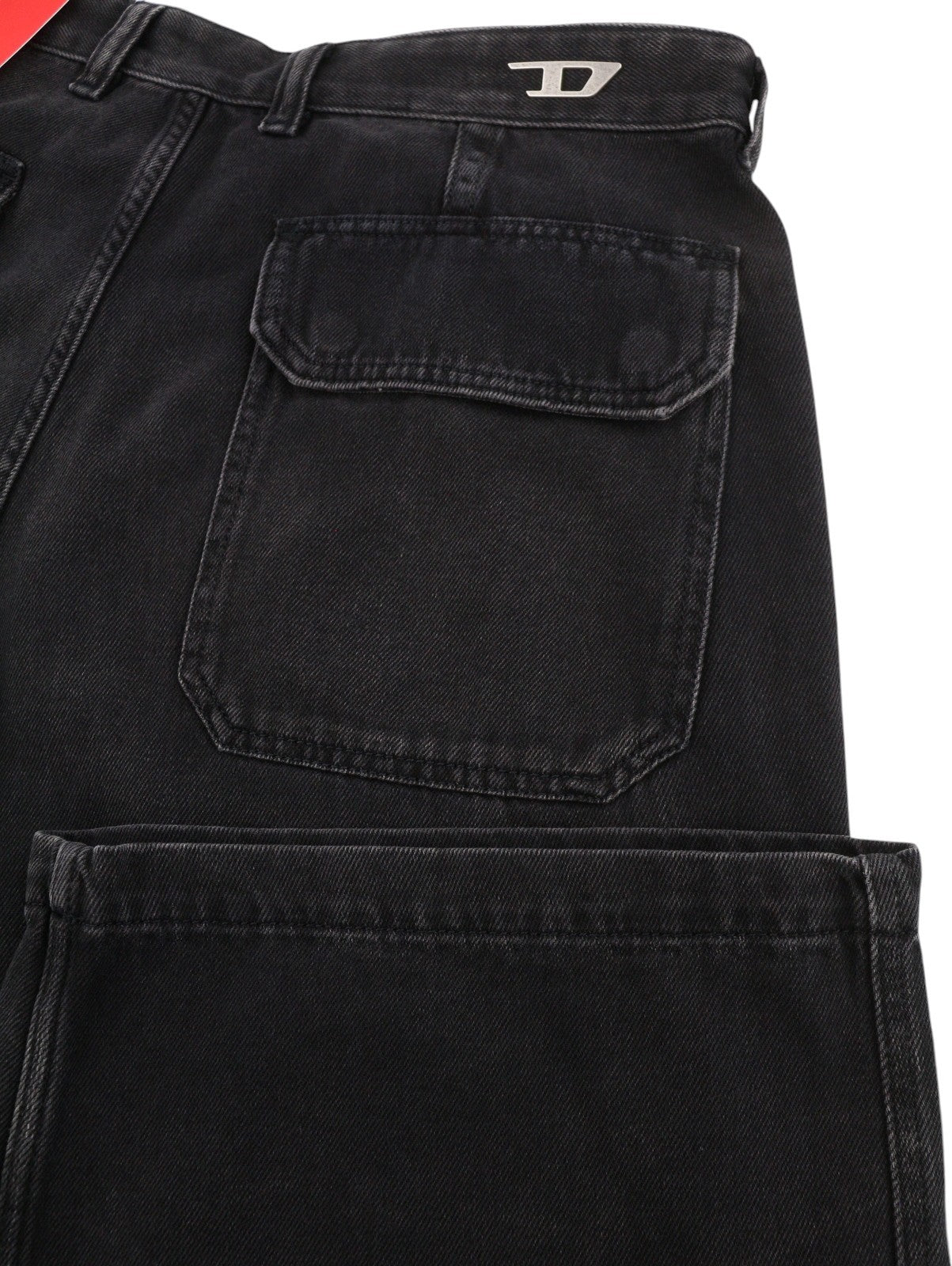 DIESEL D-Shift 09J96 Men Jeans W34/L30 Black Relaxed Fit Wide Leg Unisex RRP325