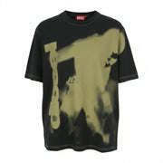 DIESEL T-Just-N13 Men T-Shirt 2XL Black Logo Detail Crew Neck Short Sleeve