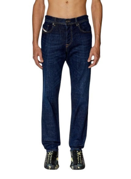DIESEL 2023 D-Finitive 09F89 Men Jeans W32/L30 Blue Faded Tapered Fit RRP150