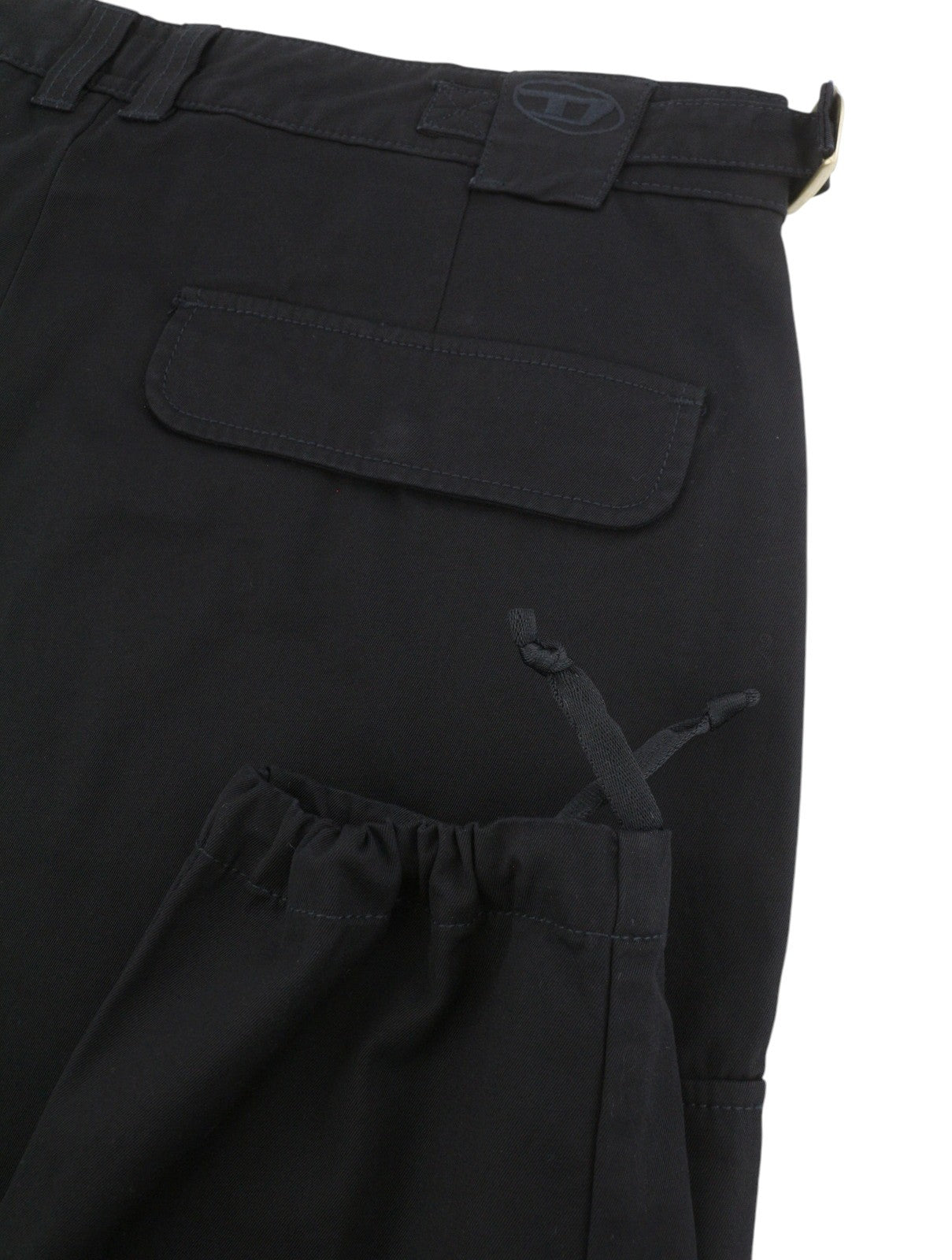 DIESEL P-Argym Men Trousers 56 W39 Black Roomy Knees Cargo RRP225
