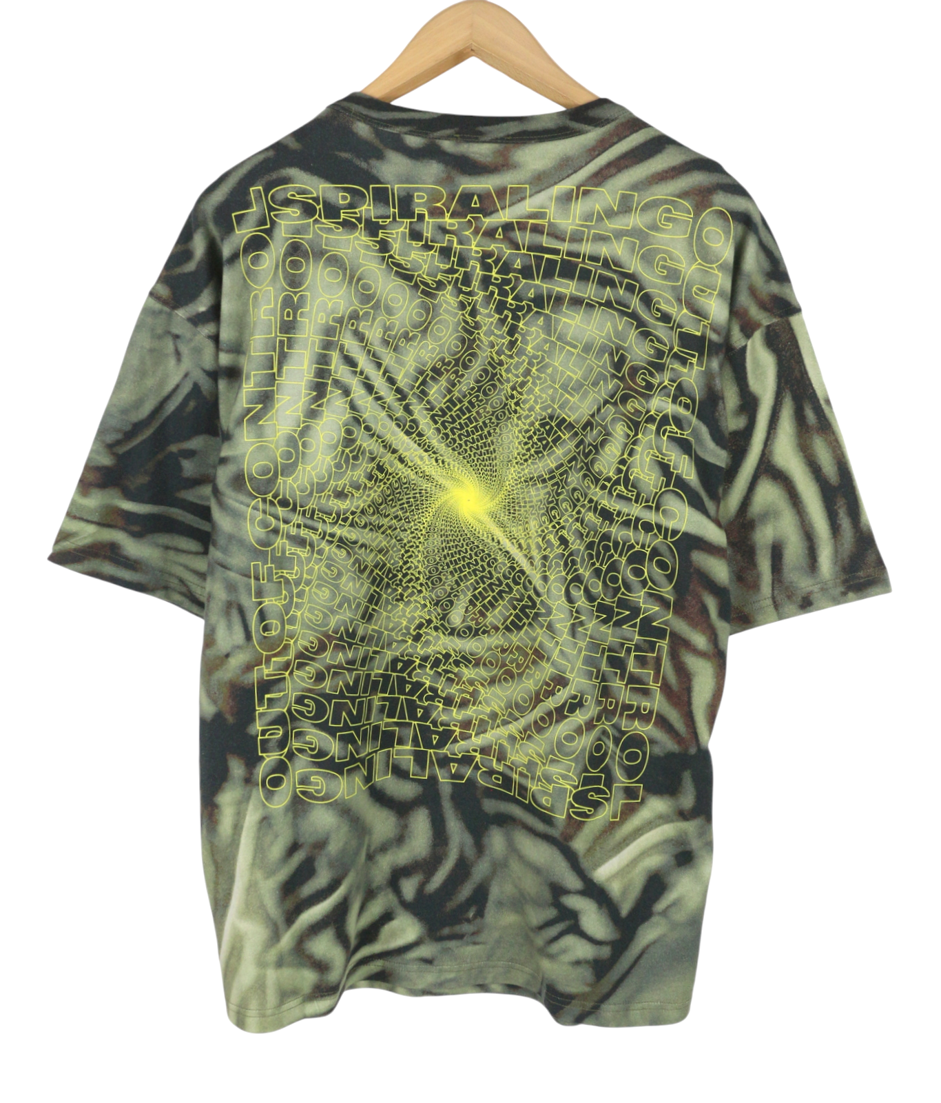 DIESEL T-Boxt-N3 Men T-Shirt L Green Zebra Camo Print Short Sleeve RRP150