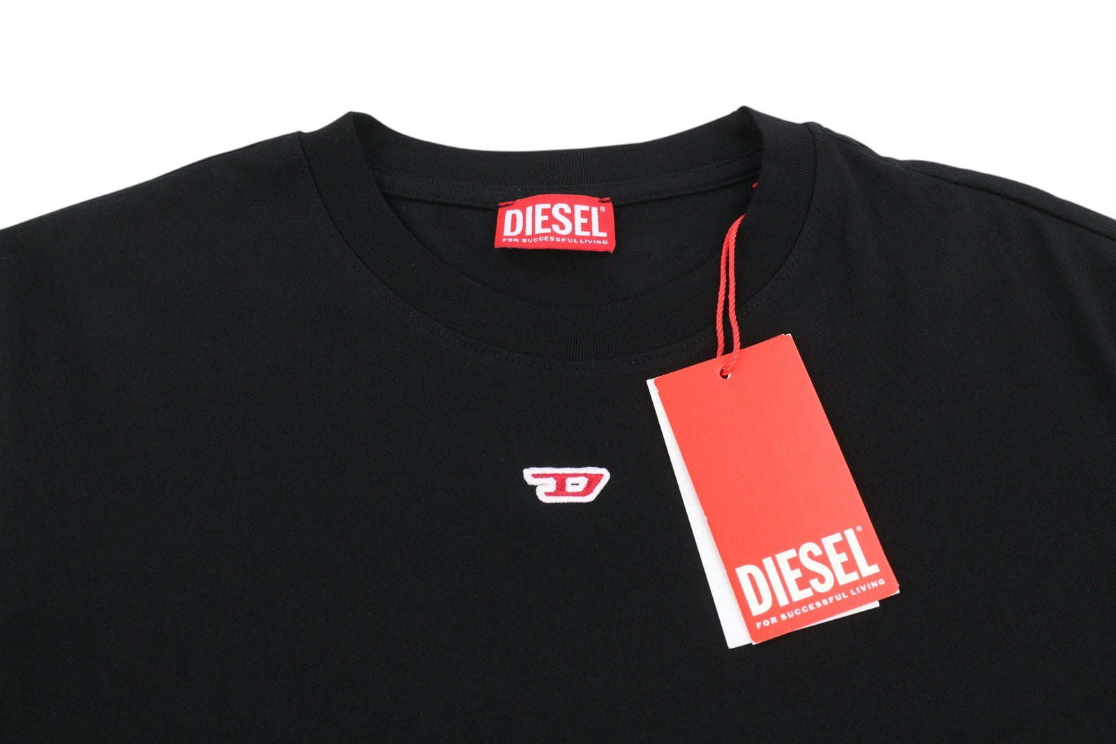 DIESEL T-Diegor-D Men T-Shirt M Black Cotton Tricot Crew Neck Short Sleeve