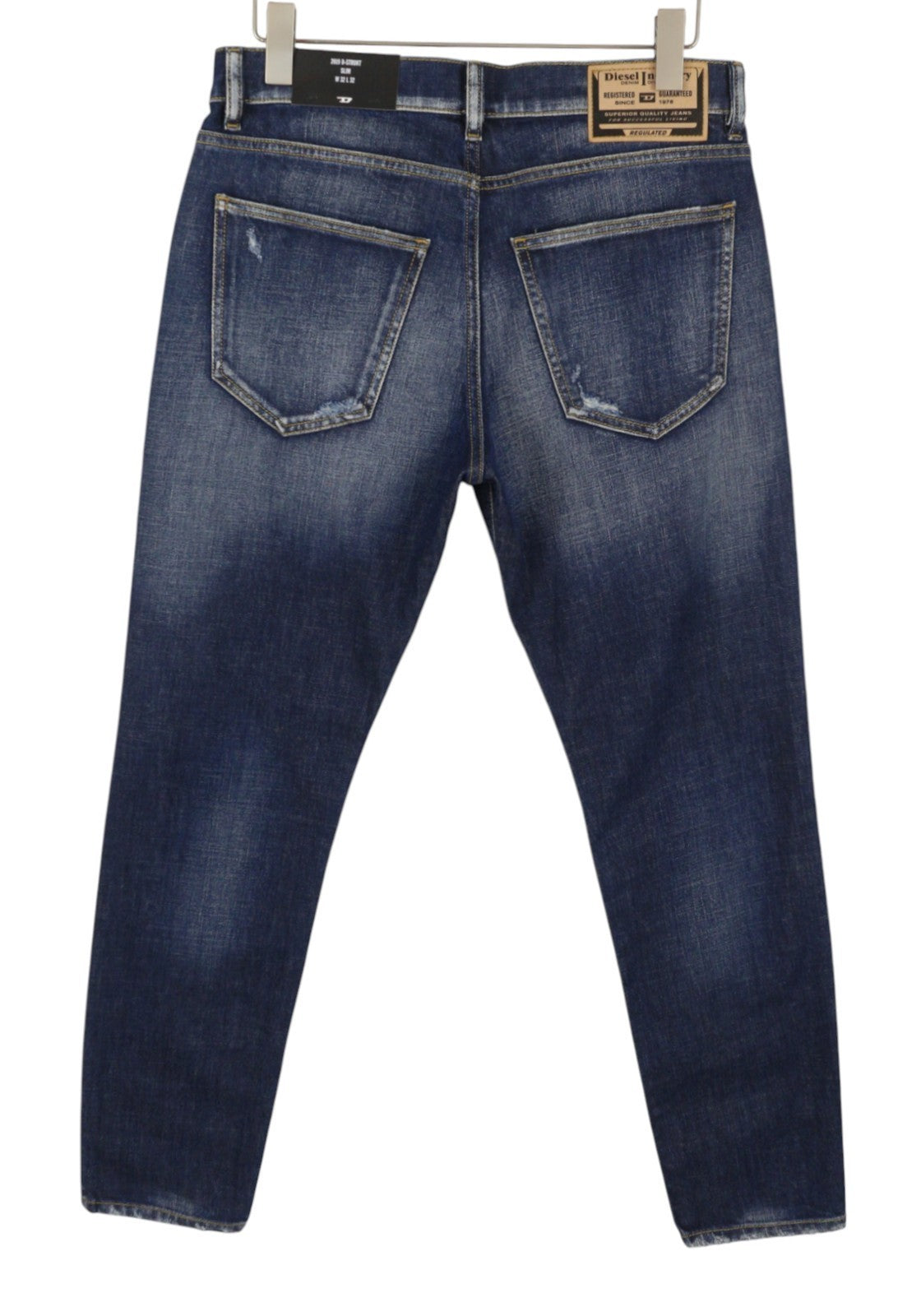 DIESEL 2019 D-Strukt R917I Men Jeans W32/L32 Blue Faded Distress Slim RRP195
