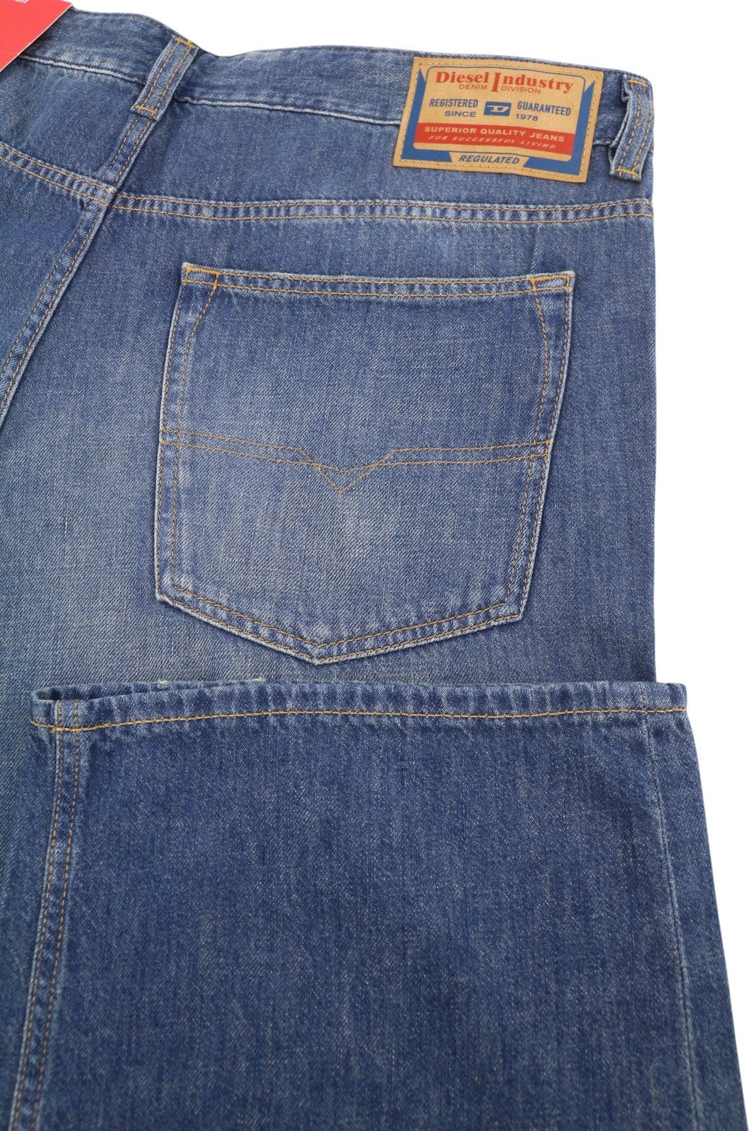 DIESEL 2001 D-Macro 0NJAN Men Jeans W36/L34 Blue Loose Fit Straight Leg RRP175